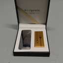 Electric Windproof Lighter, Pulsed Flame Plasma-Flame Arc Lighter - Rechargeable USB with Battery Indicator (Silver) (Apex Sliver)