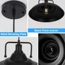 Black Pendant Light 15.7 Inch 1-Light,Large Pendant Lights for Kitchen Island,Industrial Farmhouse Pendant Light for Dinning Room Hallway Barn