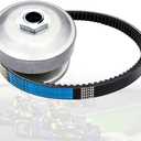 Bridiof Torque Converter 40 Series Kit, 1 inch Shaft Driver GO Kart CVT Torque Converter clutch with 203785 Drive Belt, Replaces Comet 40/44 Series for Mini Bike, Go Kart, Lawnmower