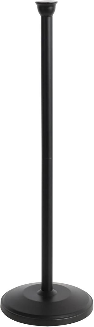 ZCCZ Toilet Paper Holder Stand with Heavy Weighted Base - Free Standing Bathroom Tissue Dispenser and Organizer for Toilet Paper Storage (Black)