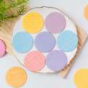 KALAIEN 3 Pack Cookie Embosser Set, Fondant Impression Mats Acrylic Embosser for Fondant Stamps, Texture Sheets for Polymer Clay, Chocolate, Cupcake Topper, Fondant Molds-Style 1