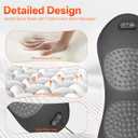 3-in-1 Electric Lumbar Support Pillow for Bed and Chair, Triple Fusion Back Massager with Heated, Vibration and Traction for Lower Back Pain Relief and Spine Support, Gray