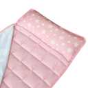 Toddler Nap Mat Pink for Girls Toddlers Sleeping Mat and Fleece Blanket, Lightweight Perfect for Toddlers Preschool, Daycare, Travel Sleeping Bag, Fit Standard Cot