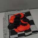 3-in-1 Vintage Giant Checkers, Tic, Tac, Toe, with Reversible Mat, 24 Chips, Family Board Game, Lawn Game, BBQ Party Favor, Indoor and Outdoor Activity for Kids and Adults