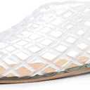 Jelly Sandals for Women Clear Woven Flats Beach Slip-on Ballerina Jellies Mesh Shoes 7