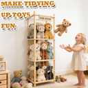 Stuffed Animal Storage & Organizer, Wooden Stuffed Animal Holder, Large Capacity Stuffy Storage Organizer, Cute Zoo Toy Holder for Playrooms, Nursery, Toddler Rooms & Bedrooms - 54 Inch