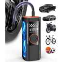 BDO 2025 Tire Inflator Portable Air Compressor, 150PSI Cordless Air Pump with LCD Display & Auto ShutOff, for Car, Motorcycle, Bike Tires & Sports Balls（Black）