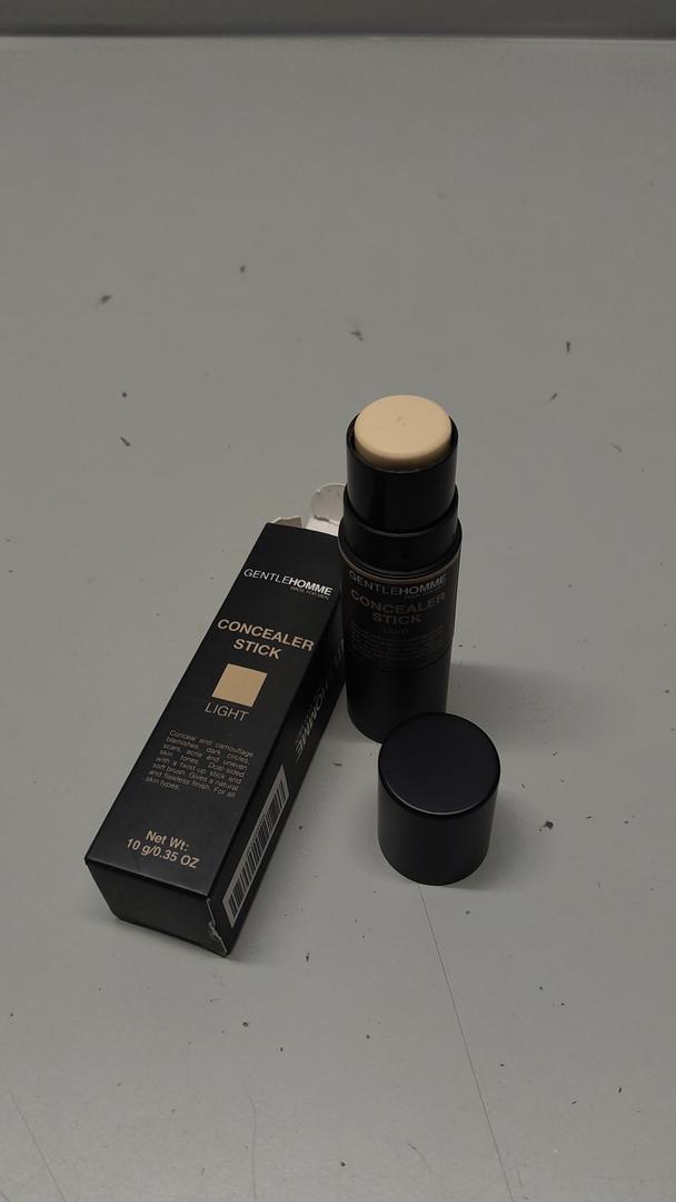 Gentlehomme Men's Concealer Stick with Brush for Dark Circles Eraser, 4 Shades, Light
