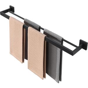 Alise Double Towel Bar, 32" SUS304 Stainless Steel Towel Racks for Bathroom, Long Bathroom Towel Rack Wall Mounted, Heavy Duty Towel Holder, Matte Black