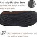 Zizor Men's Comfy Caterpillar Slippers Indoor Outdoor House Shoes, Warm Soft Knit Upper Fuzzy Fleece Lined Memory Foam Sole with Hard Bottom (Brown)