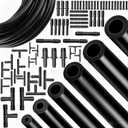 Tnisesm 71Pcs Vacuum Line Kit, 6Pcs 5Ft Vacuum Hose Automotive With Vacuum Line Connectors, High Performance Silicone Hose line Kit for Variety Car Piping System Automotive Replacement Vacuum Hoses (Black)
