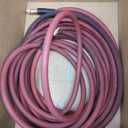 Rubber Air Hose,50-Feet x 3/8-Inch, 300 PSI, Red Heavy Duty Air Compressor Hose With Double 1/4" MNPT Brass Endings