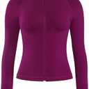 AUROLA Influence Athletic Workout Jacket for Women, Lightweight Slim Fit Full Zip Running Yoga Sports Jacket with Thumb Holes, Size M