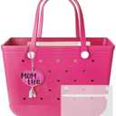 Intexflatable X-Large Beach Rubber Tote Bag with Charms, Women Waterproof Original Handbag for Outdoor Modern Travel Sports