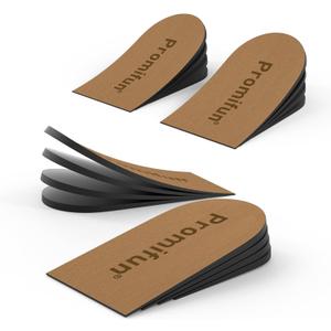 Adjustable Heel Lifts for Heel Pain Relief - Promifun 2-Pair Shoe Inserts for Achilles Tendonitis, Plantar Fasciitis, Heel Spur, Height Increase Inserts, Brown, Women's 9-11.5, Men's 7-9.5 (M) (M(Pack of 4))