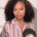 The fox Kinky Curly Half Wig Human Hair with Upgrade Blending Edges 100% Remy Human Hair 3C/4A Glueless Flip Over Drawstring 3-in-1 Wear & Go Wigs Beginner Friendly Headband Wig (Natural Color, 16")