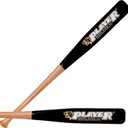 34" Pro Maple Flat Half Paddle Training Baseball & Softball Bat in Size: 34" / Weight: 25 oz/Flat: 3" for Adult & Professional Players in Natural Wood & Black Barrel by Player Sports Goods LLC