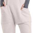 Gacaky Womens Winter Fleece Jumpsuits Casual Warm Onesie Rompers Sleeveless Loose Overalls Jumpers with Pockets (Beige, S)