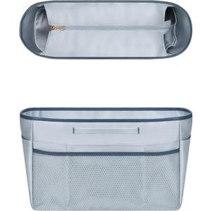 GIVLEFLY Tote Organizer Insert with Multiple Pockets Purse Dividers with Handle Lightweight Purse Liner with Cup Holder Fit for Longchamp Large Medium Size, Neverful and More(Large, Light Blue)