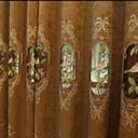 Set of 2 Panels Embroidered Birds 80% Blackout Curtains for Living Room Bedroom Dining Room Curtains & Drapes High-end Curtain with Grommet Top Brown Cloth 49W X 84 inch Length