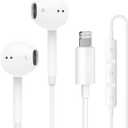 1Pack Wired Earphones for iPhone Earbuds with Lightning Connector(Built-in Mic & Volume Control)[Official Certified] Headphones Compatible iPhone 14/13/12/SE/11/XR/XS/X/7/7Plus/8/8Plus, Bluet00th-free