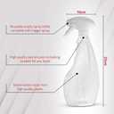 5 x SPRAYZ Large 17oz Spray Bottles For Cleaning Solutions and Gardening, Plant, Water, Durable Trigger Sprayer, Refillable, Spray Bottle for Hair, All Directions, Clear Plastic Bottle 2x 17oz
