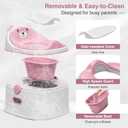 3-in-1 Toddler Potty Training Toilet for Boys & Girls - Convertible Potty Chair with Step Stool for Toddlers 1-3, Anti-Slip Design Toddler Toilet Seat - Removable & Easy to Clean (Pink)