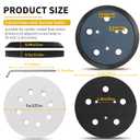 5 Inch 5 Holes Hook Loop Orbital Sander Metal Pad Replacement for Porter Cable 332 333VS 334 Random Sander with 4 PCS Foam & 36 PCS Sanding Discs 100 150 180 240 320 400 Grits