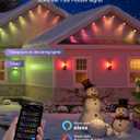 XMCOSY+ 48FT Smart Outdoor String Lights - RGBCWIC Dimmable Acrylic Bulbs, Color Changing LED Patio Lights APP WiFi Control, Compatible with Alexa, IP65 Waterproof Outside Lights for Yard Porch