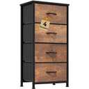 DWVO Dresser with 4 Drawers - Fabric Storage Tower, Organizer Unit for Living Room, Hallway, Closets