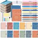 Kosiz 12 Sets/24 Pcs Christian Gifts Bulk Christmas Prayer Journal Inspirational Scripture Notebook with Bible Pen Religious Church Gift for Women Men Grandparents Pastor Sunday School (Morandi) (Classic)