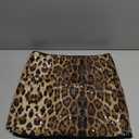 Verdusa Women's Leopard Print Sequin Mini Skirt Rave Party High Waist Bodycon Skirts, (Medium, Brown)