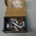 YAGU 1 Pack Silver Magnetic Door Stoppers Catch, Zinc Alloy Brushed Nickel Door Stops Holder Wall Floor Mounted, Magnet Metal Soft-Catch