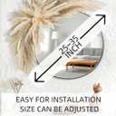 Fluffy Boho Wall Decor - DIY Pampas Grass Kits,Need to Assemble,Decorative Pampas Cloud,Mirror Decorative,for Entryway Bedroom Living Room Bathroom House Warming Gifts New Home Essential