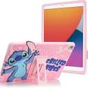 Disney Lilo & Stitch Kids IPad Case - 10.2 Case for iPad 9th, 8th & 7th Gen Tablets - Stand, Shockproof Silicone