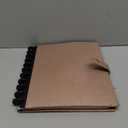 SKLENICE PU Leather Discbound Notebook 8.5" x 11" Disc Bound Planner Supplies with Discs 5 Tab Note Dividers & 60 Pages Wide Ruled Disc Planner for Work Travel Note Taking (Letter Size, Rose Gold)