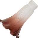Bieye LS09 Lily Flower Blown Glass Lampshade (White Brown, Opening I.D. 1.26" x O.D. 1.5")