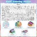 2 x DDMY Giant Coloring Poster, 72 x 35.5 Inch Career Dream Theme Versatile Coloring Table Cloth for Kids, Large Coloring Tablecloth Drawing Paper for School Party/Kids Party/Special Events Decoration