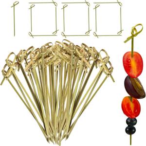 1000 Pcs Bamboo Cocktail Picks 6 Inch Bamboo Skewers Cocktail Toothpicks for Appetizers Food Picks Cocktail Sticks with Looped Knot for Barbecue Snacks Events Party 1000 Pcs Bamboo Cocktail Picks 6 Inch Bamboo Skewers Cocktail Toothpicks for Appetizers Food Picks Cocktail Sticks with Looped Knot for Barbecue Snacks Events Party