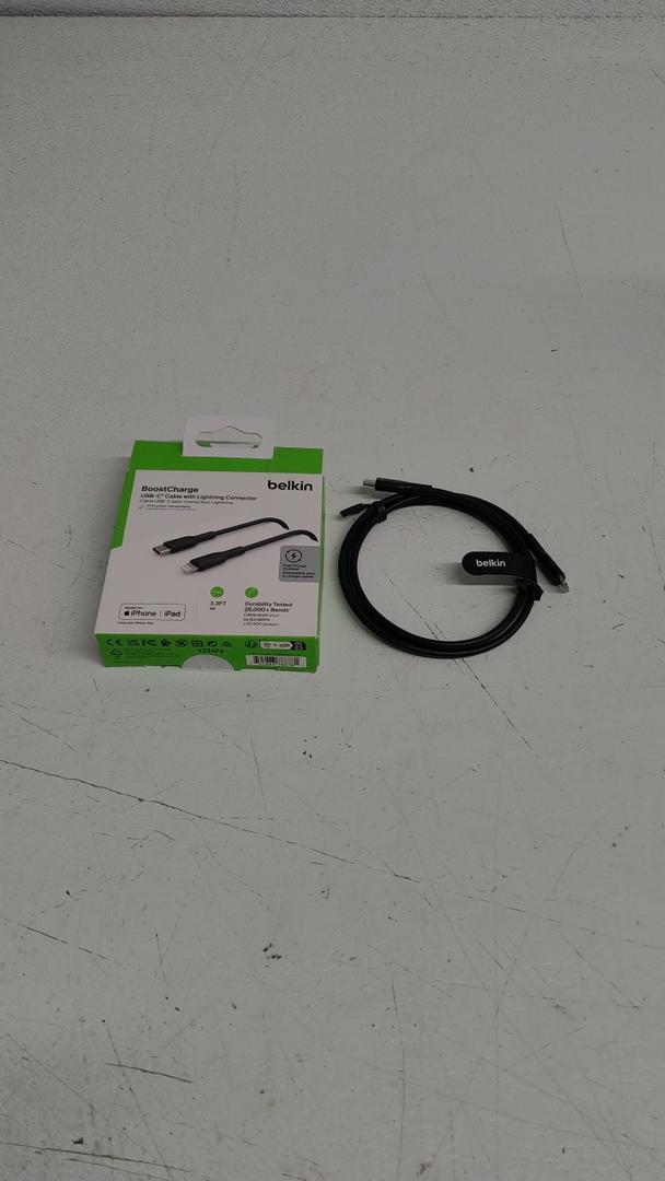 BELKIN Boostcharge USB-C Cable w/ Lightning Connector, 1M-BLACK