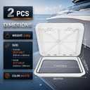 2 Pcs Marine Boat Deck Hatch Boat Access Hatch & Lid, 180 Hinge Strong Recessed Handle for Marine Yacht Rv Truck Vent Accessories, Easy to Install, 20.0"X 18.1"