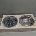 Elevated Dog Bowls, Dog Feeder with Stainless Steel Dishes & Slow Feeder Bowl, 5 Heights Adjustable Raised Stand for Medium Large, Food Dishes with Non-Slip Feet (Apricot)