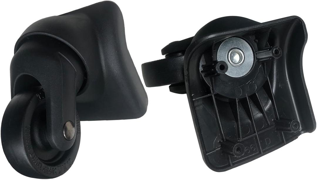 Luggage Wheels Replacement for Suitcase, Spinner Wheels Replacement Parts Roller Suitcase Tourister Travel Trunk Caster Luggage Kit (2 Pcs) (Black)