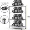 M MZG 1000 lbs Storage Shelving Steel Heavy Duty 4-Tier Utility Shelving Unit Steel Organizer Wire Rack for Home,Kitchen,Office,Chrome (13.7" D x 29.5" W x 47.2" H)