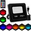 LED Flood Lights, RGB Floodlight with Remote Control,IP66 Waterproof Dimmable Color Changing Spotlight,16 Colors 4 Modes Stage Lights for Outdoor Decorative Garden Stage Landscape Lighting