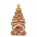 Hodao Christmas Gnome Figurine with Gingerbread House | Holiday Elf Decoration with Santa Beard, Snowflake Hat – Christmas Tabletop Ornament for Home, Fireplace Mantel & Holiday Decor