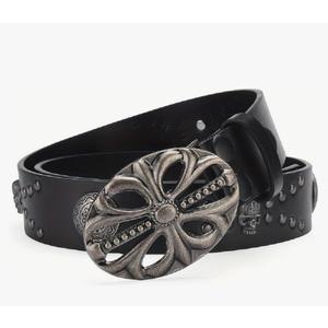 AIBEARTY Unisex Retro Cowboy Bohemian Style Pu Leather Belt Punk Skull Rivet Waist Belt Hip Hop Rock Waistband for Women Men