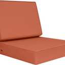 AAAAAcessories Outdoor Deep Seat Cushions, Foam Pillow, Waterproof, Fade-Resistant Patio Furniture Replacement Cushions, 24" x 24" x 5", Rust (24x24-19'' Mid Back-1 Count)