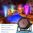 HOLDLAMP Outdoor Waterproof LED Stage Lights Par Can Light Uplighting, RGB 3-in-1 Uplights for Events, DMX Control Sound Activated Strobe Light for Christmas Party Bar Church DJ Wedding (2 Packs)