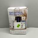 6L Humidifiers for Bedroom Large Room Home, Cool and Warm Humidifier for Plants Mist Top Fill Desk Humidifier Essential Oil Diffuser, Quiet Humidifiers with Adjustable Mist,360Nozzle-Black